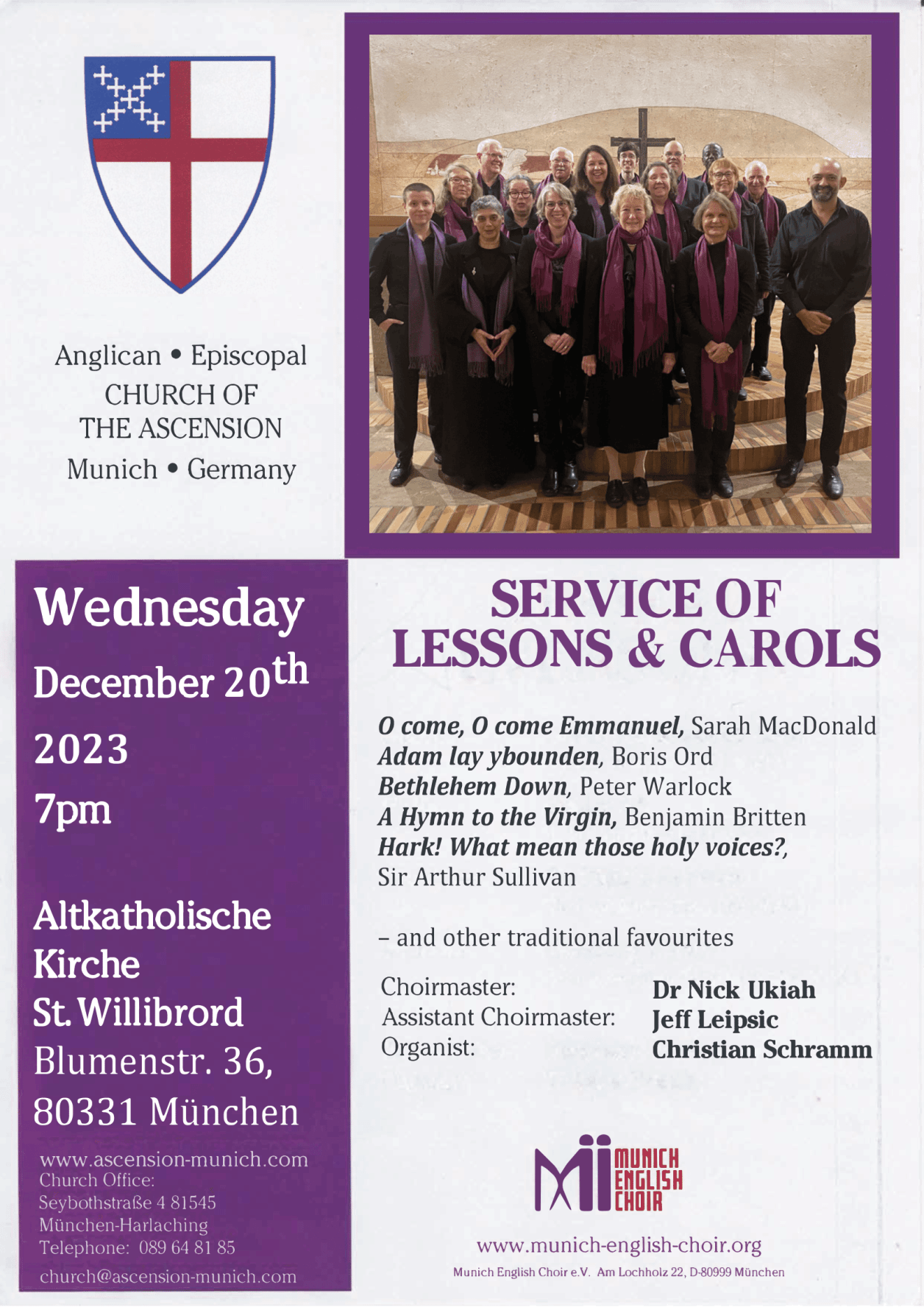 Willibrord Lessons and Carols 2023